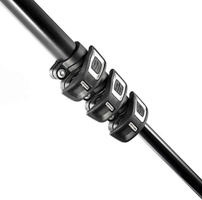 Professioneel Aluminium Statief met 3-Weeg Hoofd en 4 Secties voor Fotografie en Videografie