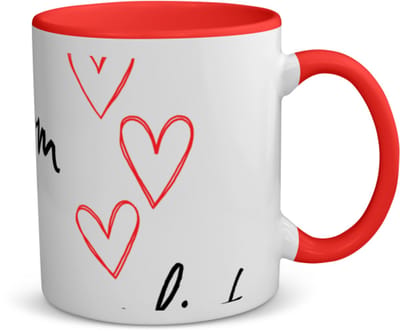 Akyol - oom ik vind jou super lief koffiemok - theemok - rood - Oom - de liefste oom - verjaardag - cadeautje voor oom - oom artikelen - kado - geschenk - 350 ML inhoud