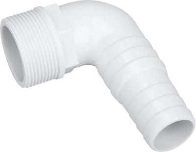 1/2 inch (ongeveer 3,8 cm) zwembadslangadapter geschikt voor bovengrondse zwembadpompen, filters, separatoren, 90 graden zwembadslangadapter, geschikt voor Hayward SPX1105Z3, SPX1105Z4, SPX1091Z7 H. 1 adapter