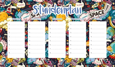 Wallvy Serie - Magnetische Lesplanner - Avontuur in de Ruimte - 30x17,5CM