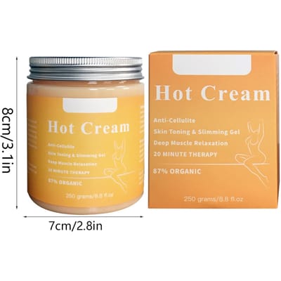 250g Gewichtsverlies Crème Lichaam Afslanken Verstevigende Massagecrème Anti Cellulitis Vetcrème voor Buik oranje