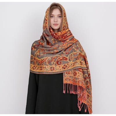 Bohemia Pashmina Hijab Sjaal Lange Moslim Kasjmier Sjaal Vrouwen Foulard Zachte Turban Hoofddoeken Voor Vrouwen Hoofdband Luxe brown