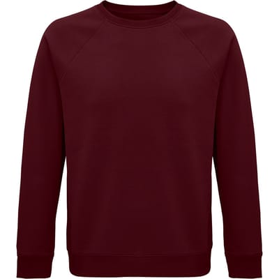 SOLS Unisex Adult Space Organic Raglan Sweatshirt (Bourgondië)