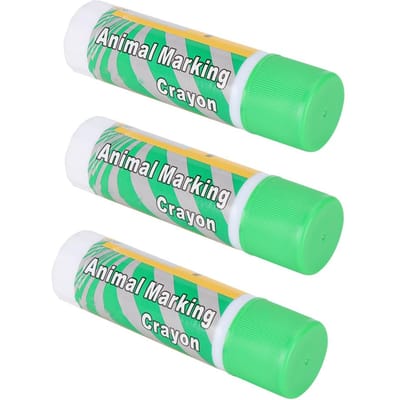 3 pièces Marquage Animal de Ferme Identifier Crayon Vert Stylo Marqueur Animal de Compagnie pour Porc Bétail Vache Mouton green