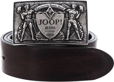 JOOP! Leren Riem Buckle Jeans Belt 4,0 CM W85 D`Brown Donkerbruin