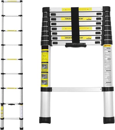 Telescopische Ladder - Uittrekbare Ladder - Klus Werk - Inklapbaar Ontwerp - 26 Meter - Aluminium