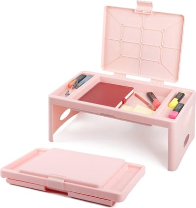 Opvouwbare knietafel voor laptops, gaming en ontbijt in bed - Blush