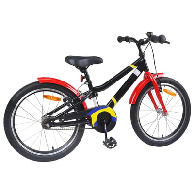 vidaXL - Kinderfiets - 18 - Inch - voor - 5-7 - jaar - oud - Zwart - rood
