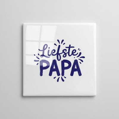 Liefste Papa Tegel 15x15 cm – Liefdevolle Vader Quote Keramische Decoratieve Tegel Cadeau