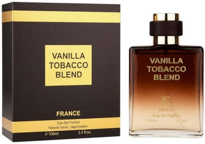 Vanille Tabak Blend 100ml - Fragrance Couture. Oosters gekruide parfum Eau de Parfum met intense tonen van zoete vanille en een houtachtige tabaksbasis.