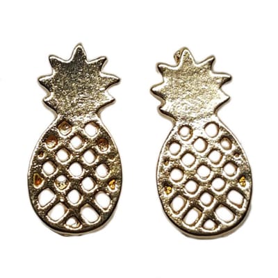 Rhylane – Ananas Oorknopjes – Goudkleurig - Fashion Oorbellen – Vrouwen – Oorbellen - 10 bij 8 mm