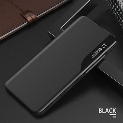 Zakelijke kant Slim Raam Weergave Magnetisch Sle Leer Flip Hoesje Voor Samsung Galaxy S26 Ultra S25 S24 S23 Plus FE Schokbestendig Hoesje Galaxy S26
