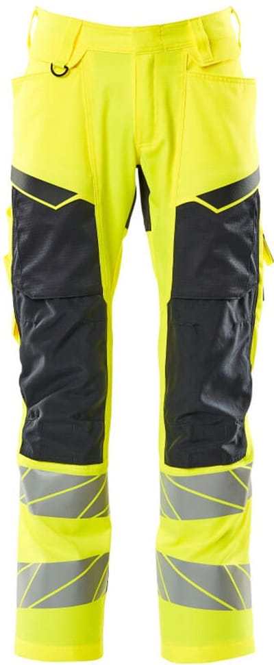 Mascot Accelerate Safe Broek met kniezakken 19579-236 - hi-vis geel/donkermarine - C46 - 76