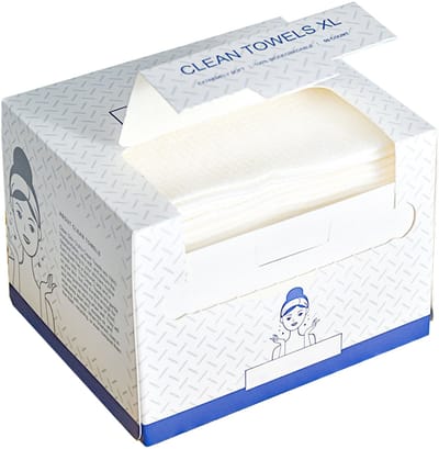 Gloovon® Wegwerp Gezichtsdoekjes - Hygiënisch & Extra Dik 80g/m2 - 100% Viscose Biologisch Afbreekbaar - 25x30 cm - 50 Stuks