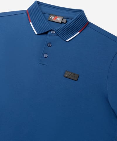 AB Lifestyle - Triple Coloured Polo | Navy Peony - Heren - Maat: S