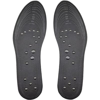 18 Magneten Unisex Therapie Massage Inlegzolen Voet Acupressuur Schoen Pads Kunnen Snijden Inlegzolen Voetverzorging zwart