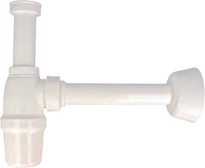 Flesgeurstop Sifon 1 1/4 inch voor Wastafel - Kunststof Wit