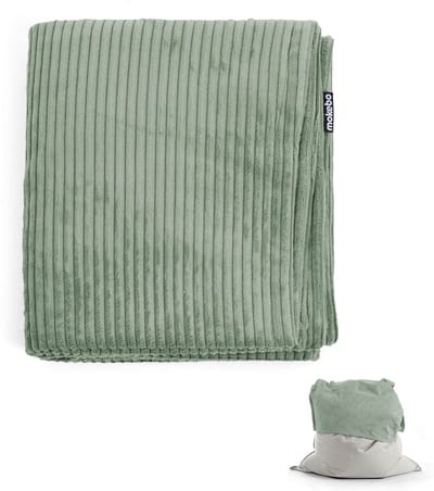 Zitzakhoes ‘Das Kuschelcover’ van corduroy, indoor hoes voor zitzak of fauteuil in salie groen