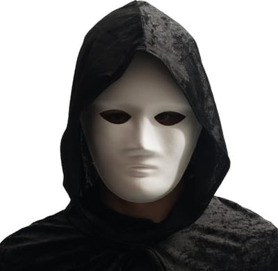 Partychimp Voordeelverpakking 6 pack Gezichtsmasker Beschilderbaar Halloween Masker voor bij Halloween Kostuum voor bij carnavalskleding Heren Carnavalskleding Dames Carnaval Accessoires Carnaval- PVC – Wit -6 pack
