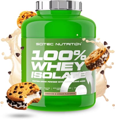 Scitec Nutrition® - 100% Whey Isolate (1816 gram - Cookies & Cream) - Cookies and Cream - 72 eiwitshakes - whey protein isolate - whey isolaat - poeder