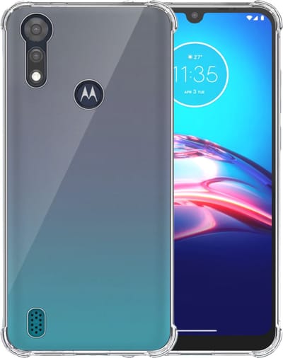 Telefoonhoesje Geschikt voor Motorola Moto E6s Transparant - Shockproof TPU Siliconen Case met Stootrand Doorzichtig - Smartphonica geschikt voor Motorola Moto E6s 2020