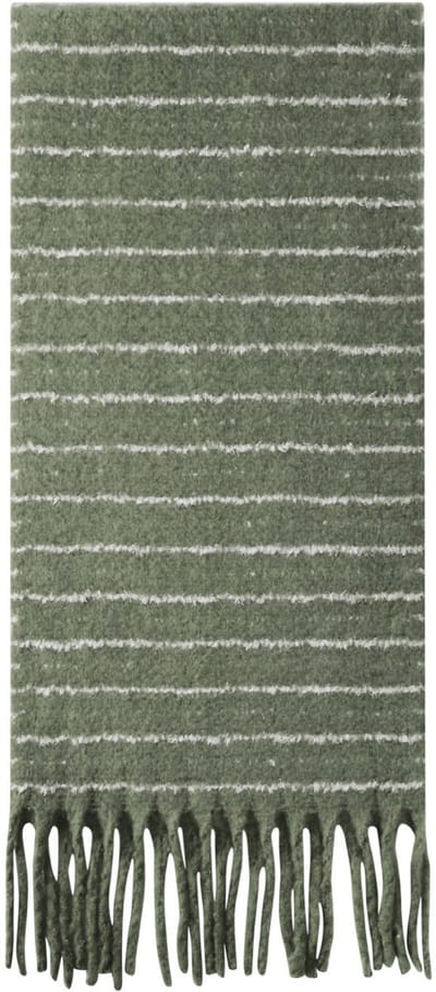 Daily Stripe Sjaal | Donkergroen | 100% Polyester | Zacht | Herfst | Winter