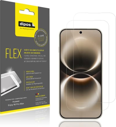 dipos – 2x Beschermfolie geschikt voor Huawei Enjoy 90 Pro Max | 3D Full Cover Screenprotector | 100% Passend