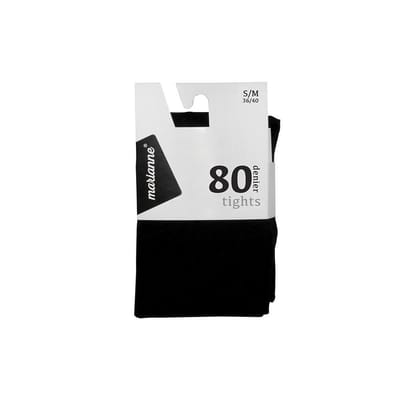 Marianne Opaque Panty - Dames - 80 Denier - Maat L/XL - Black