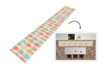Keukenloper - Loper keuken - Patronen - Uil - Vogels - 300x50 cm - Keukenloper vinyl