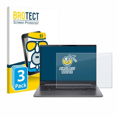 BROTECT - Screenprotector voor Acer TravelMate X4 AI TMX414-51 - Folie Beschermfolie Beschermglas matte 3 Stuks