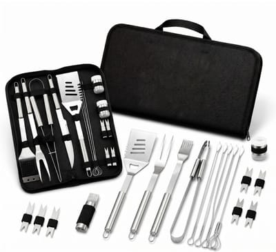 HEAT BBQ Toolset 17-delig - RVS Barbecue Accessoireset - Barbecuegereedschapset
