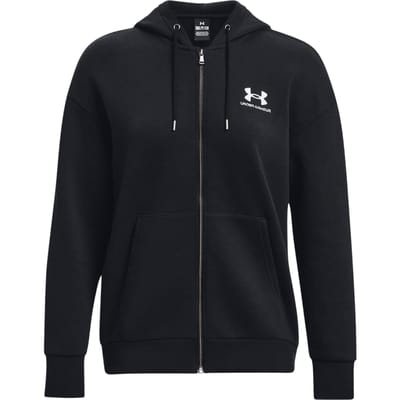 Under Armour Hoodie met lange mouwen en doorlopende ritssluiting voor dames (Zwart)