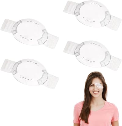 Verstelbare oogbescherming voor volwassenen en kinderen, kunststof oogkleppen met ventilatie, 4 stuks transparant en comfortabel