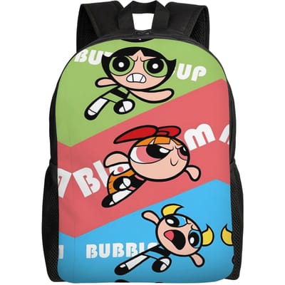 Poweres Anime Puffes Rugzakken voor Mannen Vrouwen Waterbestendig School College Boterbloem Bloesem Konijn Tas Print Boekentassen One Size