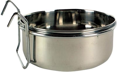 Nobby Vogelvoerbak met beugel - RVS - Ø 12.5 cm - 2 stuks