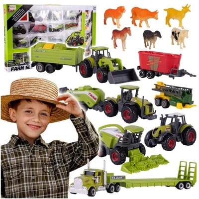 Grote Boerderij Speelgoedset: Tractoren, Dieren & Machines