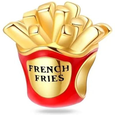 Composants de Perles à Charme Plata Délicieux Aliments Pizza Poulet Rôti Composants de Perles Conçus Pour Composants de Perles à Charme Originales Bracelet Haute Qualité beige