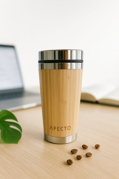 koffie to go beker bamboe | coffee to go | isolerende beker | herbruikbaar | inhoud 450 ml