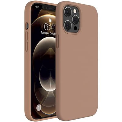 ShieldCase Silicone case geschikt voor Apple iPhone 12 / 12 Pro hoesje - optimale bescherming - perfecte pasvorm - TPU Materiaal - lichtbruin
