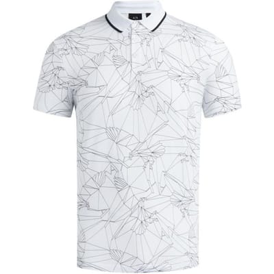 Armani Exchange SS23 Dierenprint Korte Mouw Poloshirt Heren Poloshirts 3RZFAQ-ZJ9TZ-01EK XL white