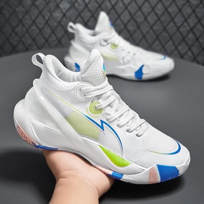 Sonic 10 Basketbalschoenen Heren Friction Audio Praktische Sneakers Koppel Hoge Top Sportschoenen Tiener Lichtgevende Hardloopschoenen 43 gray