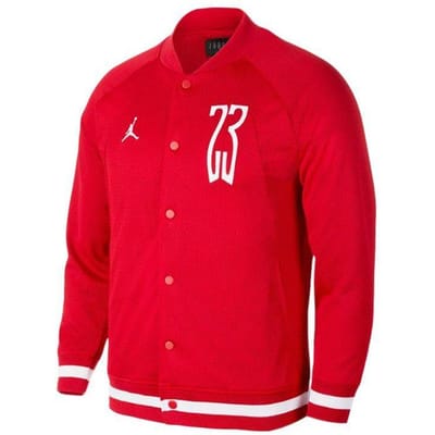 Maillot de baseball en mesh à imprimé logo Jordan pour homme Hauts Rouge AQ0617-687 L