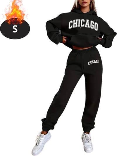 Nivard Joggingpak - Huispak - Volwassenen - Trainingspak - Comfortabel - Joggingsbroek - Tracksuit - Dames - Winter - Zwart - S