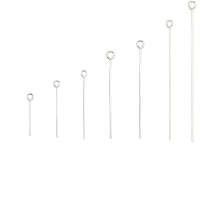 925 Sterling Zilver Ball Head Pins Naalden 9 Eye pins T Shape Heads pins Kralen Oorbel Sieraden Bevindingen Ornament Sieraden Maken 0.5x15mm wit