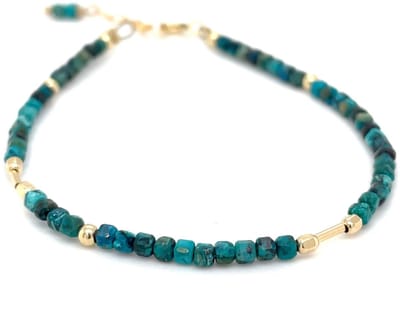 Pat's Jewels Armband - Armband Dames - Minimalistische Armband - Kralen Armband - Edelsteen Turquoise - Handmade