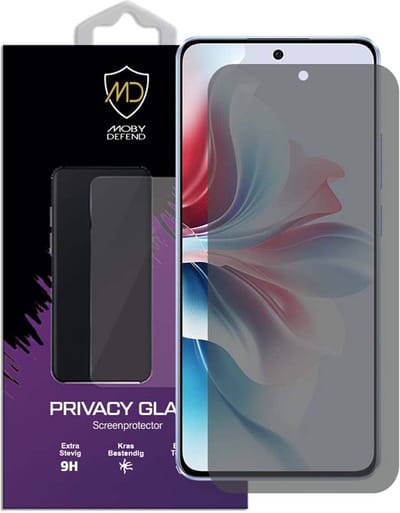 MobyDefend Screenprotector - Geschikt voor Oppo Reno11 F - HD Privacy Glass Screensaver