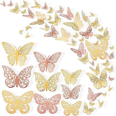 Kleurige Vlinder Muurstickers - 72 Stuks Decoratie voor Kamer, Bruiloft en Verjaardagsfeest, Creatieve Wanddecoratie en Stickers