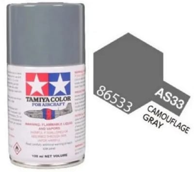 Tamiya Hobbyverf Acrylverf - AS-33 Camouflage Grijs - Matt - Acryl Spray - Verf spuitbus - 100 ml