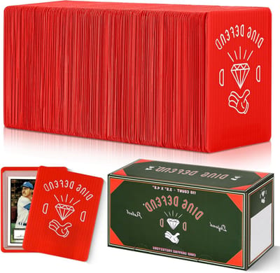 Ruilkaarten Verzendbeschermers - Kaartplaten Card Guard - Kaarten Beschermen - Harde Plastic Bescherming - 75 x 10 cm - Rood Wit