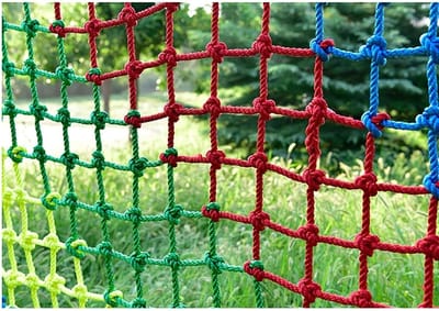 Klimnet voor kinderen - Speeltuin net - Buiten spelen - Robuust touw - 1x1 meter - Zwart